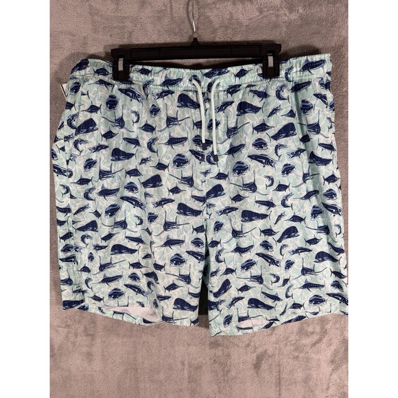 Peter Millar Swim Trunks With Coozie - Seaside On Prowl- Multicolor - XL